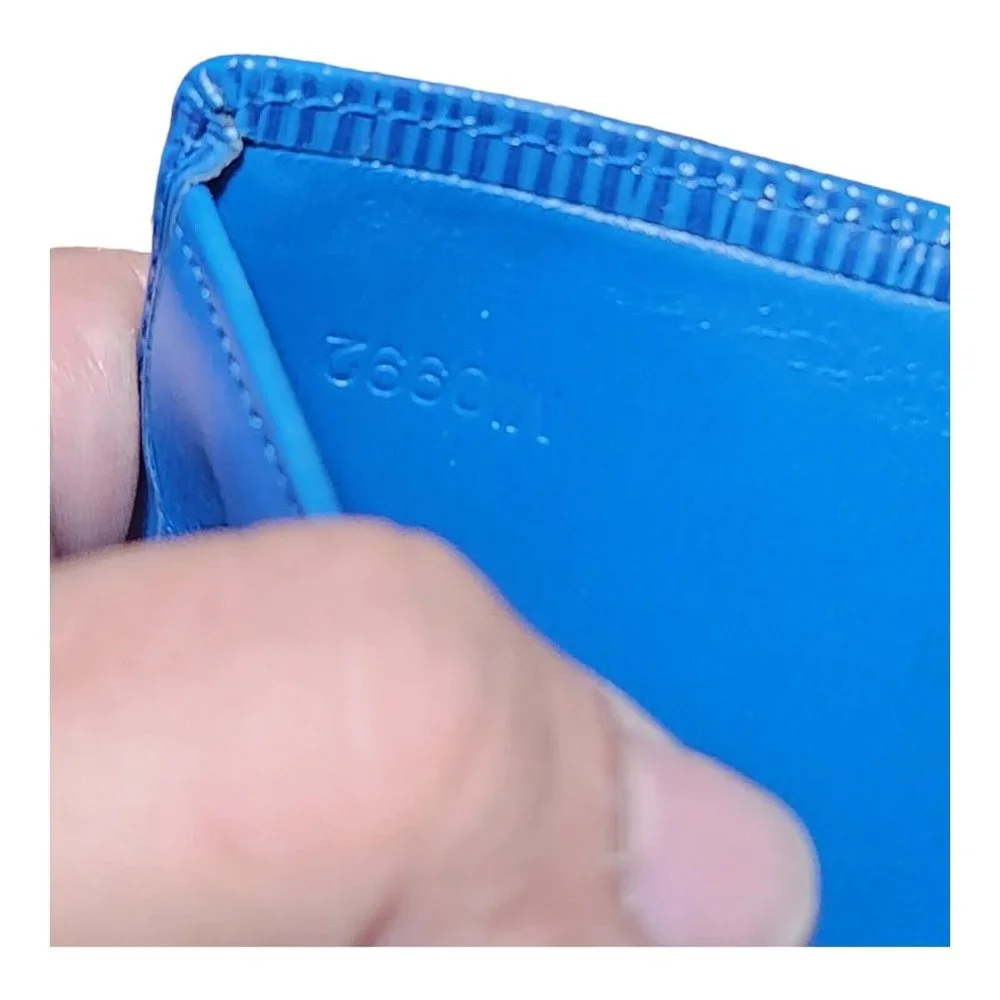 Vintage Louis Vuitton Epi Leather Elise Trifold Wallet Blue LV See Pictures